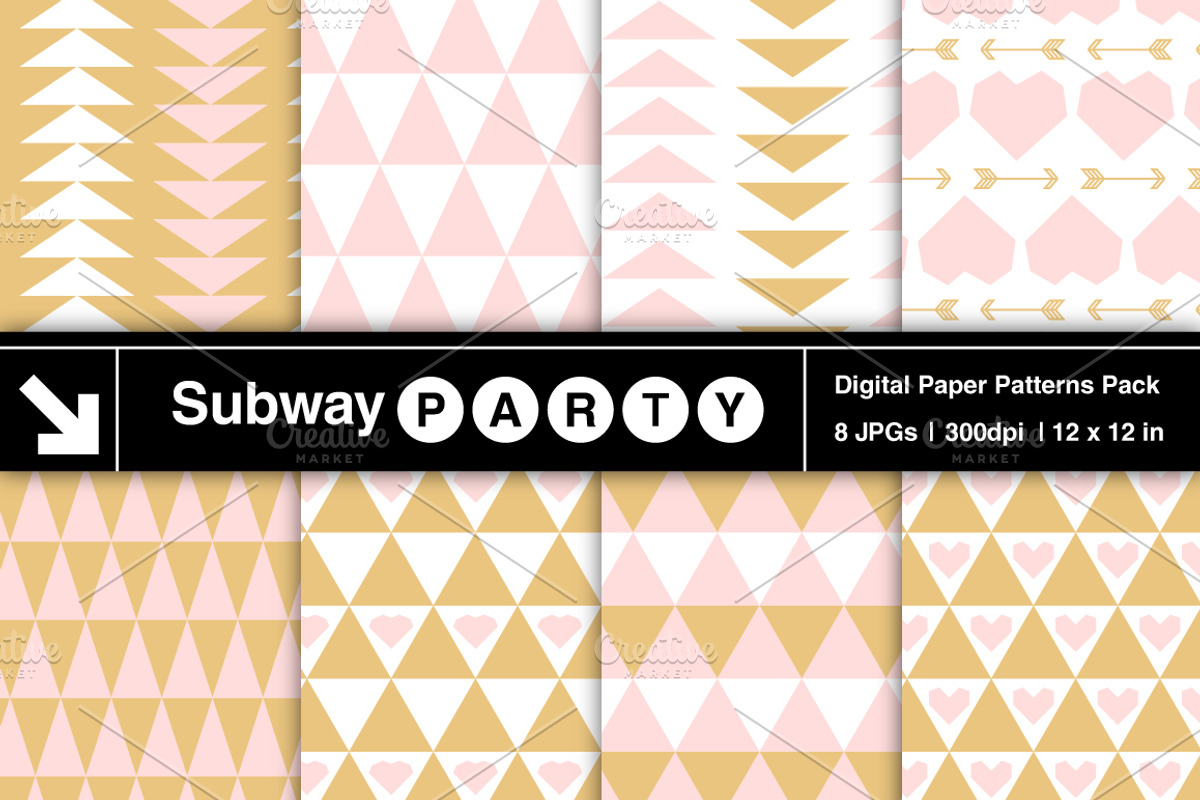 Blush Pink & Gold Tribal Papers