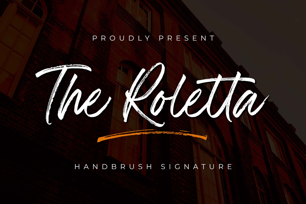 The Rolleta - Handbrush Signature, a Script Font by Almarkhatype (Photo 1 of 11)