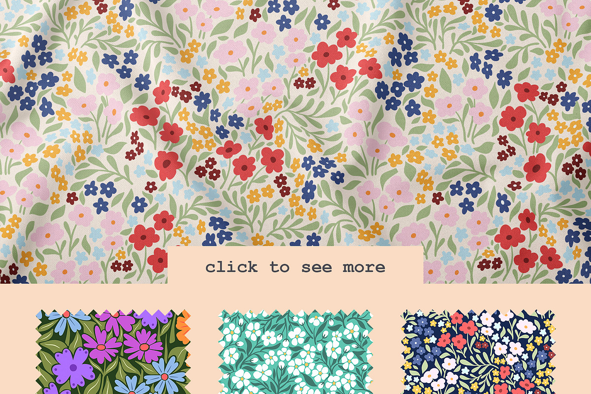 Summer Flower Patterns, a Pattern Graphic by Alina Sh (Photo 4 of 10)