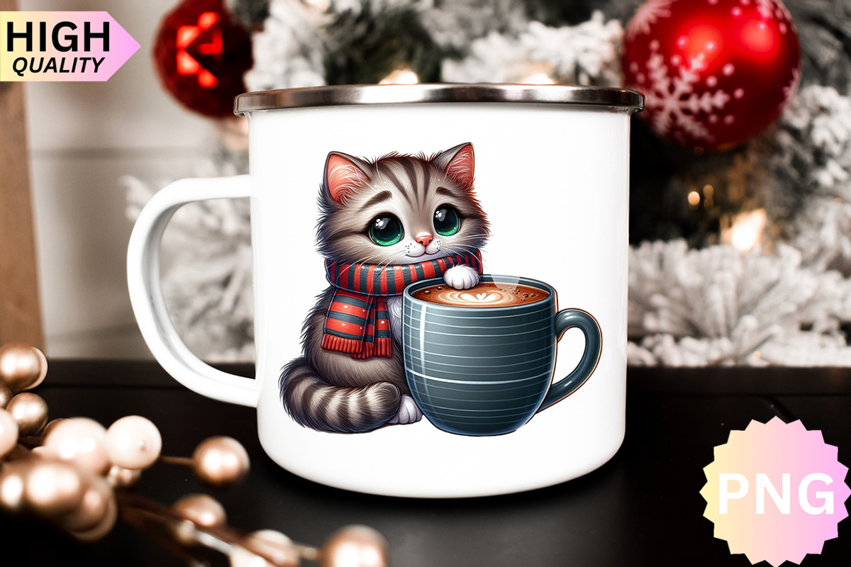 Cat And Coffee Clipart Bundle, a Graphic by crative8112 (Photo 3 of 10)
