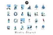 Watercolor Winter Clipart Collection, an Illustration by CreationArt (Thumbnail 7 of 7)