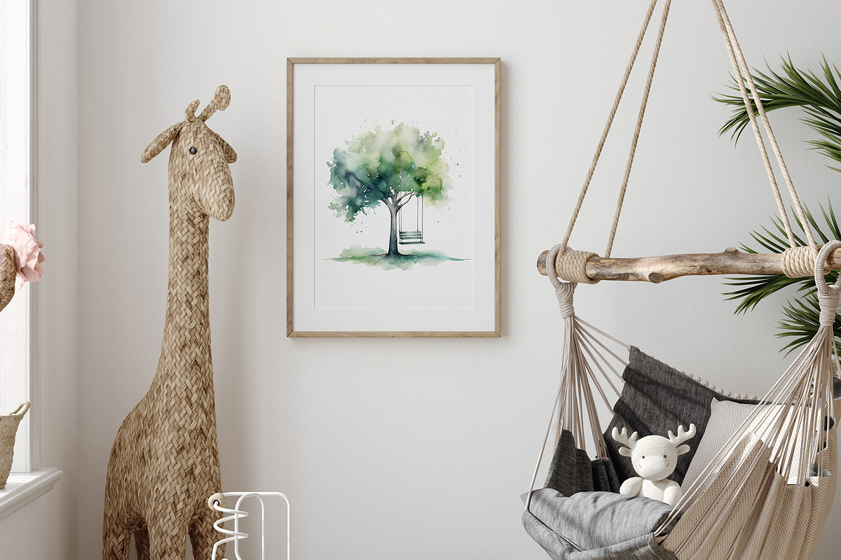 Whimsical Tree Swing Clipart Set, a Decorative Illustration by Twigs and Twine (Photo 4 of 4)