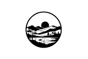 Circular Nature Landscape Silhouette, an Illustration by yasushie (Thumbnail 31 of 51)