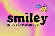 Smiley – Retro Y2K Display Font, a Sans Serif Font by Collette Collabs (Thumbnail 1 of 4)
