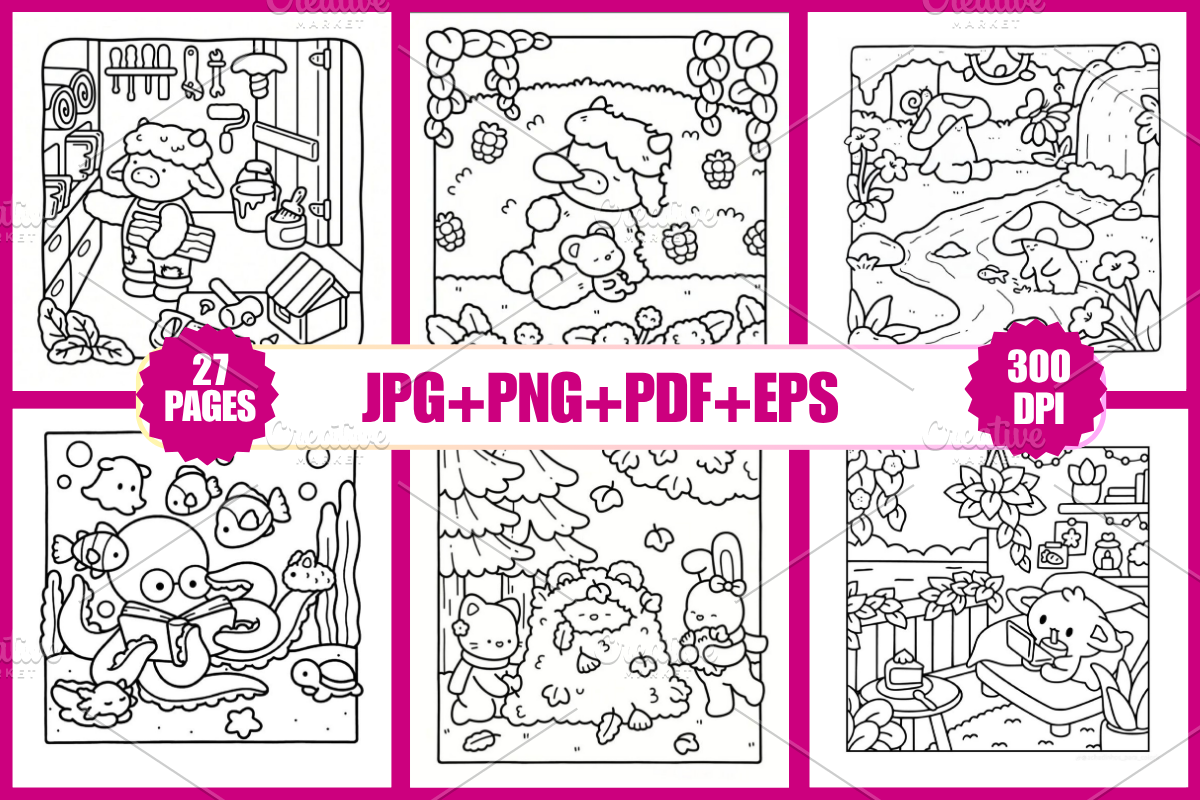 Sweet Seasons Coloring Book, a Seasonal Illustration by Coco Bloom (Photo 2 of 4)