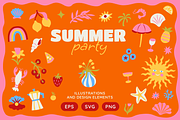 Summer. Vector illustrations, prints, a Graphic by venimo (Thumbnail 1 of 11)