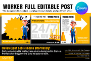 Worker Canva template Post, a Social Media Template by Maioriz Shop (Thumbnail 2 of 2)