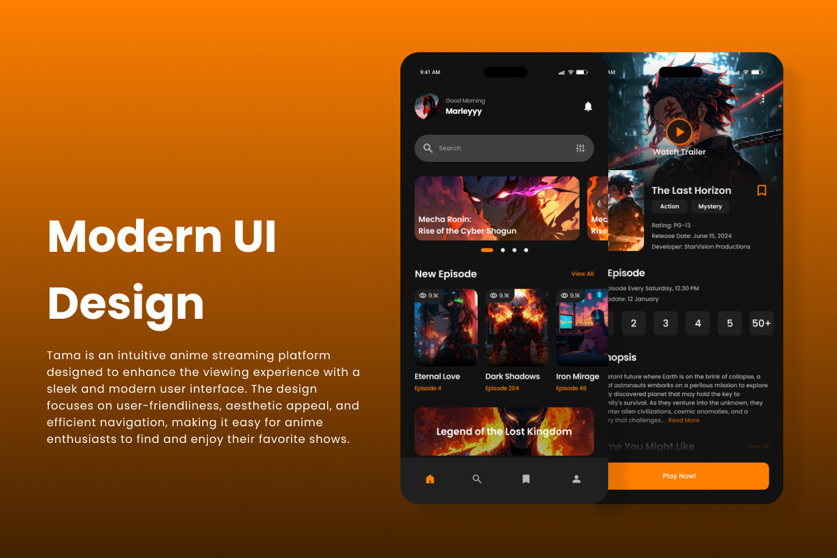 TenshiPlay - Anime Streaming Mobile, an App Template by trabaskriya (Photo 2 of 5)