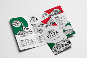 Tri-Fold Pizza Menu Template