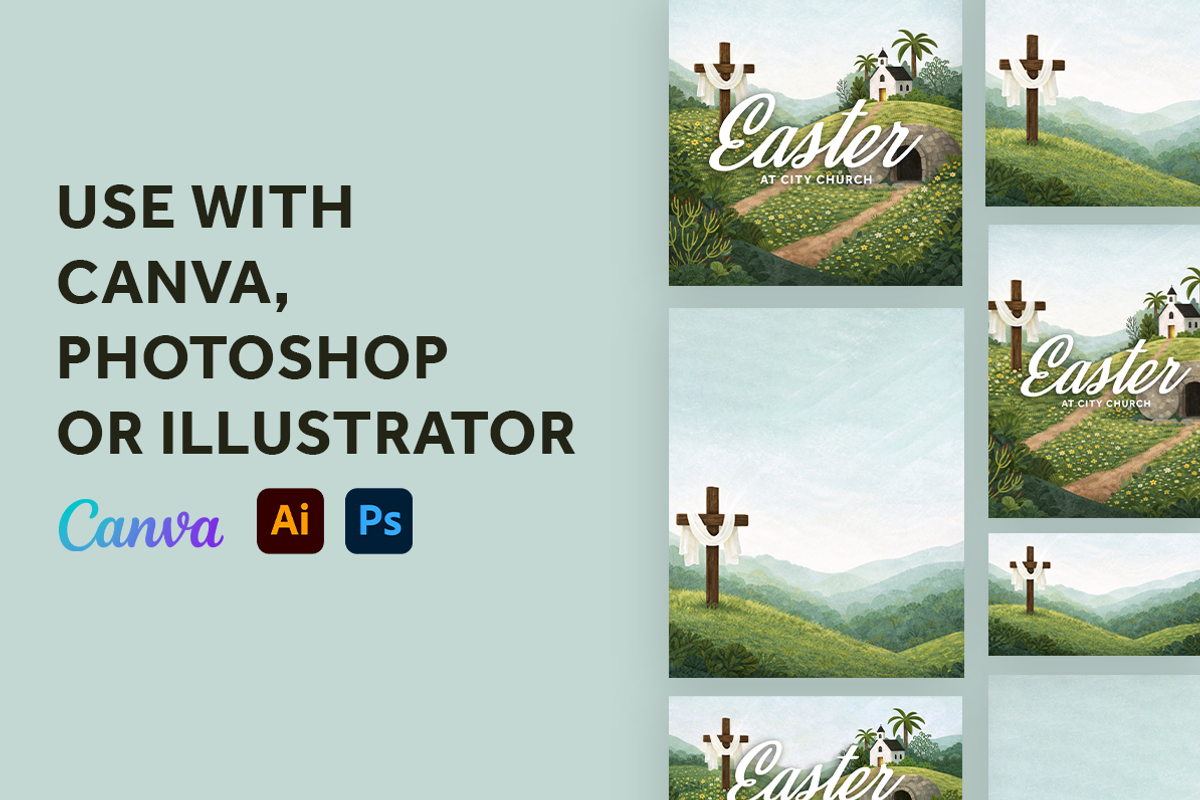 Easter Church Graphics Bundle, a Presentation Template by Blue River Studio (Photo 7 of 7)