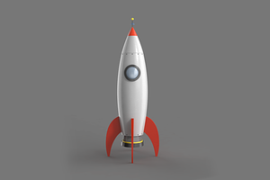 Spaceship rocketship cartoon simple, a Cars & Vehicle 3D Model by CGTech