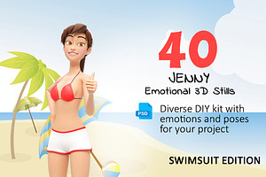 Jenny Swimsuit Character Promo Kit