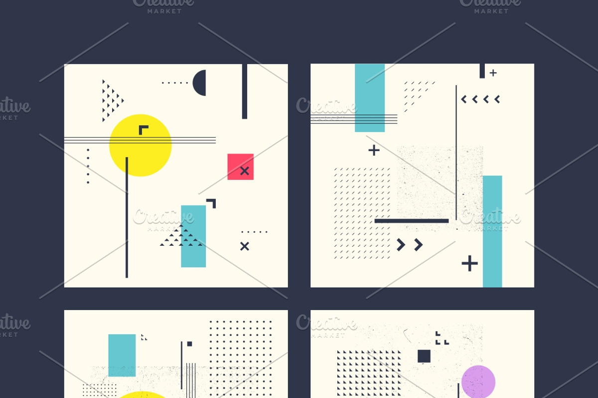 Set of geometric backgrounds, a Texture Illustration by alekseiderin (Photo 7 of 7)