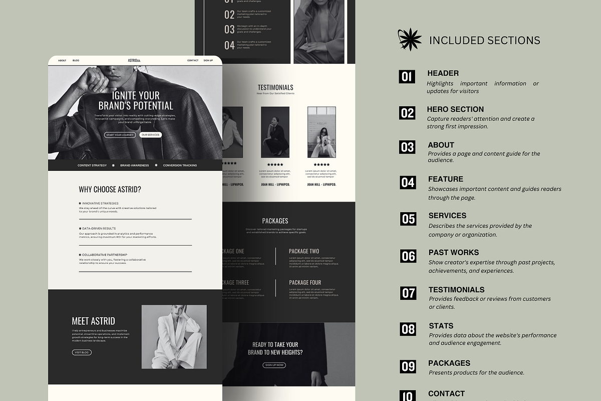 Canva Website Template for Coaches, a Landing Page Template by izeumi (Photo 2 of 3)