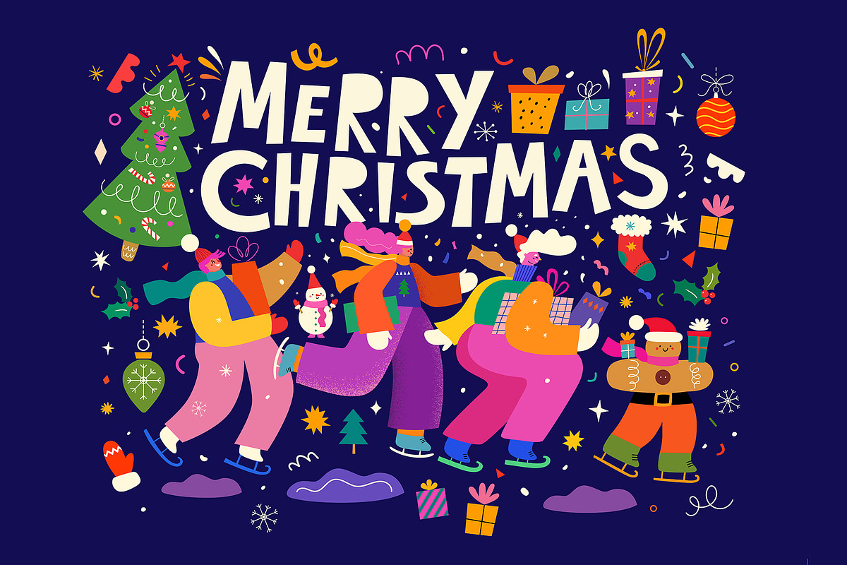 Merry Christmas and Happy New Year!, a Seasonal Illustration by MoleskoStudio (Photo 5 of 27)