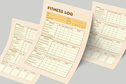Fitness Log Planner Template, a Marketing Template by CubicSpace (Thumbnail 3 of 4)