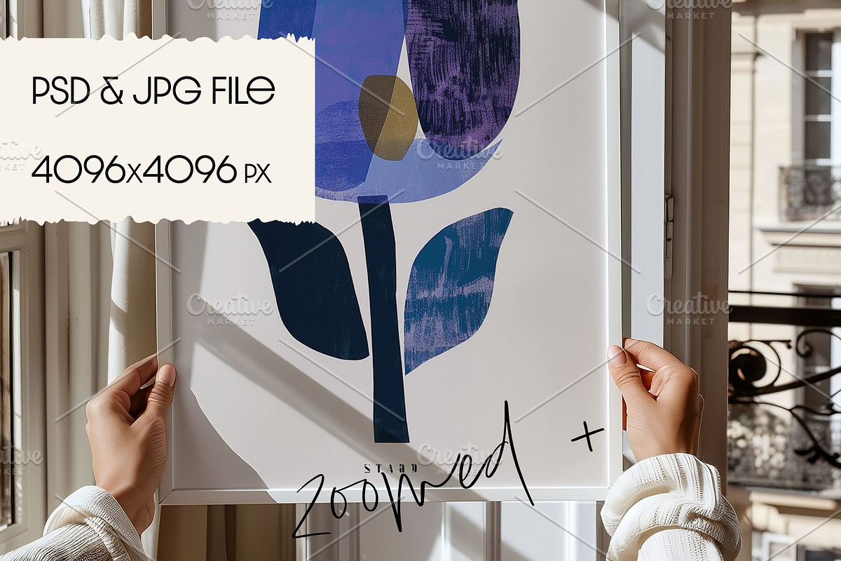 PARISIAN WINDOW Frame With Person, a Household Mockup by MOAROShop (Photo 4 of 6)