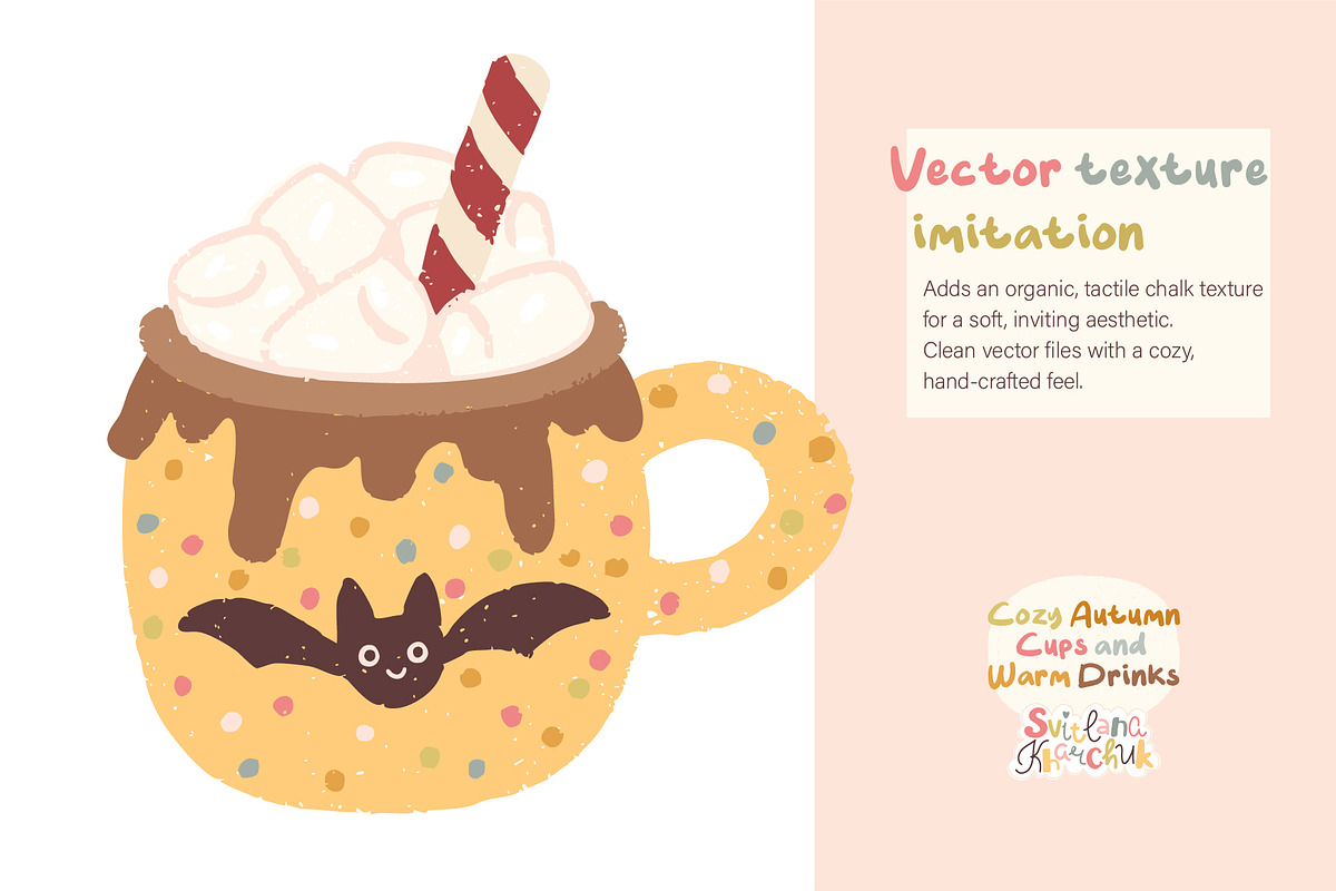Cozy Autumn Cups and Warm Drinks, a Seasonal Illustration by Svitlana Kharchuk (Photo 8 of 13)