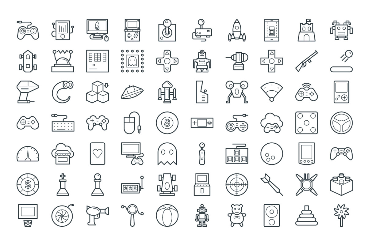100+ Gaming Vector Icons, an Outline Icon by Vectors Market (Photo 2 of 3)