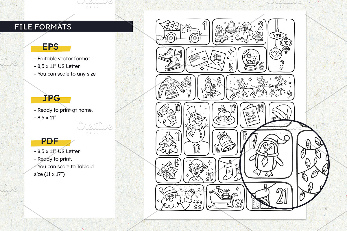 Printable Advent Calendar preview 3