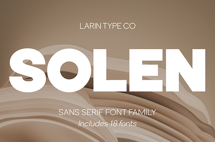 Solen Font Family, a Sans Serif Font by Larin Type Co.
