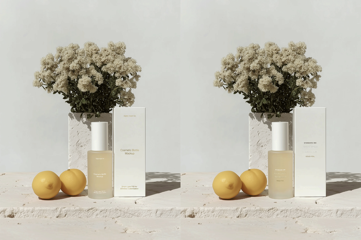 Lemon Cosmetic Bottle Mockup, a Packaging Mockup by Digital Asset Co (Photo 2 of 4)