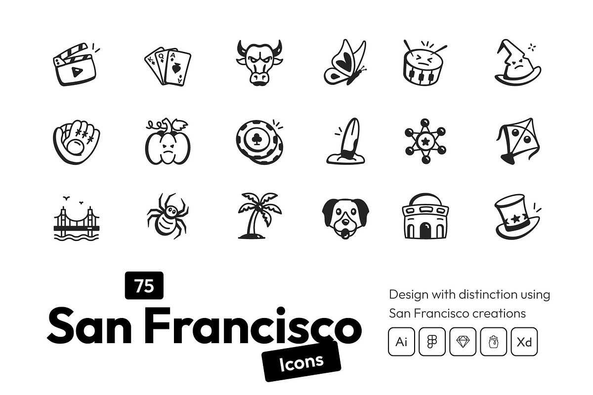 San Francisco Icons, a Solid Icon by Prosymbols (Photo 1 of 8)