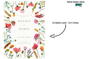 Wild Flowers Wedding Invitation, a Card Template by SandraGraphicDesign (Thumbnail 4 of 8)