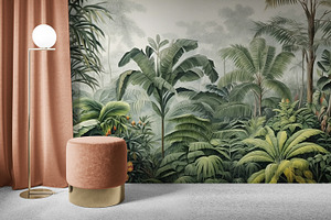 Forest Plants Landscape Mural