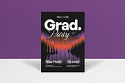 Black Graduation Party Invitation, an Invitation Template by graphicook (Thumbnail 1 of 3)