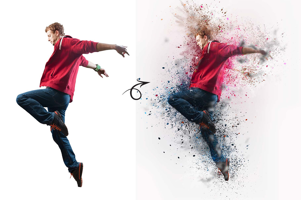 Explosion Effect Photoshop Action, an Action Add-On by MRI STUDIO
