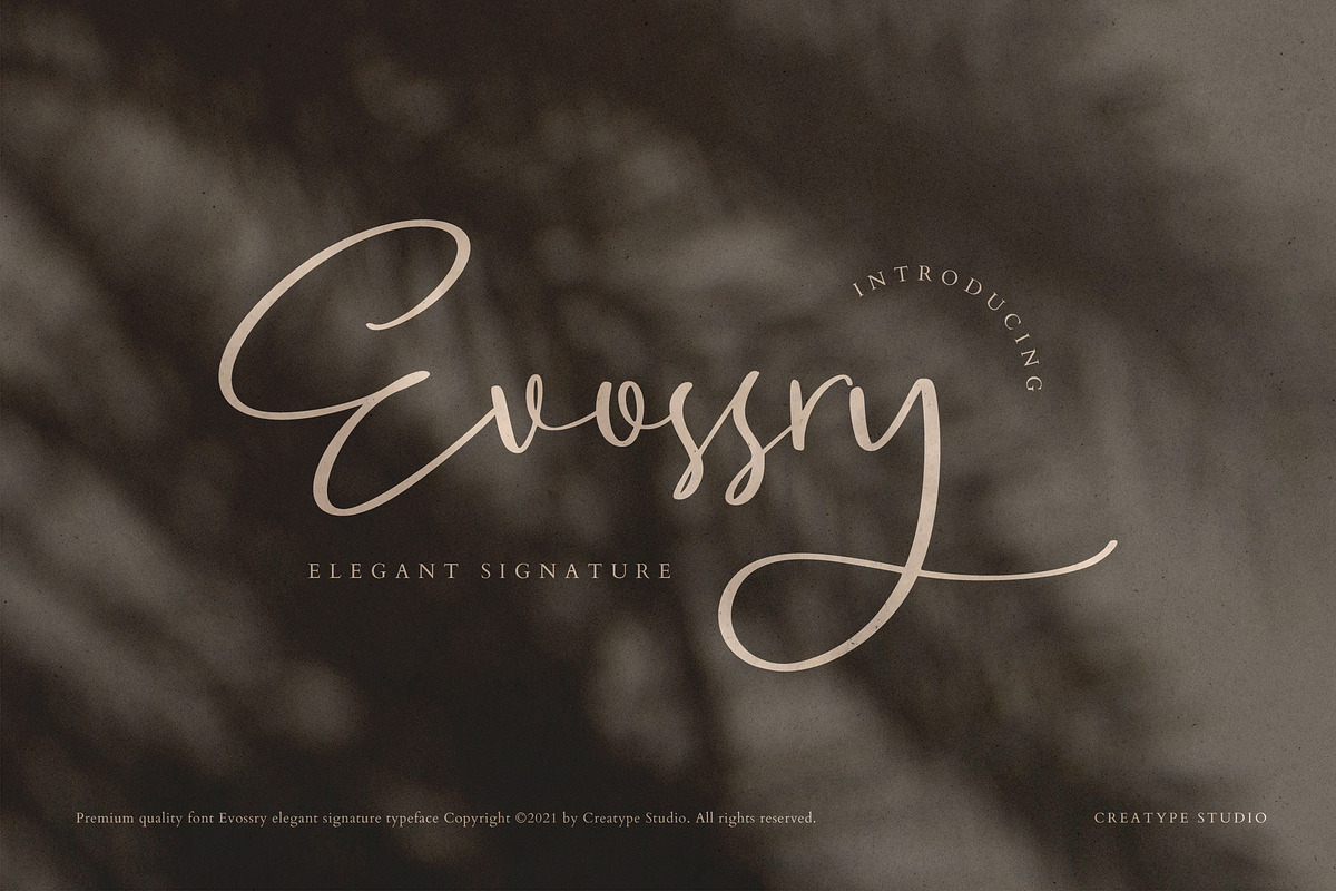 Evossry Signature Business Font, a Script Font by Creatype Studio (Photo 1 of 10)