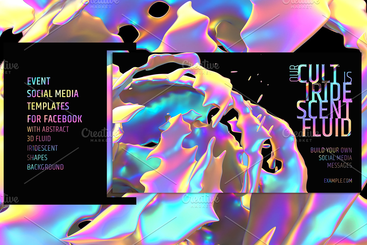 Abstract 3D Fluid Banners Template, a Social Media Template by Black Cat Studio (Photo 4 of 7)