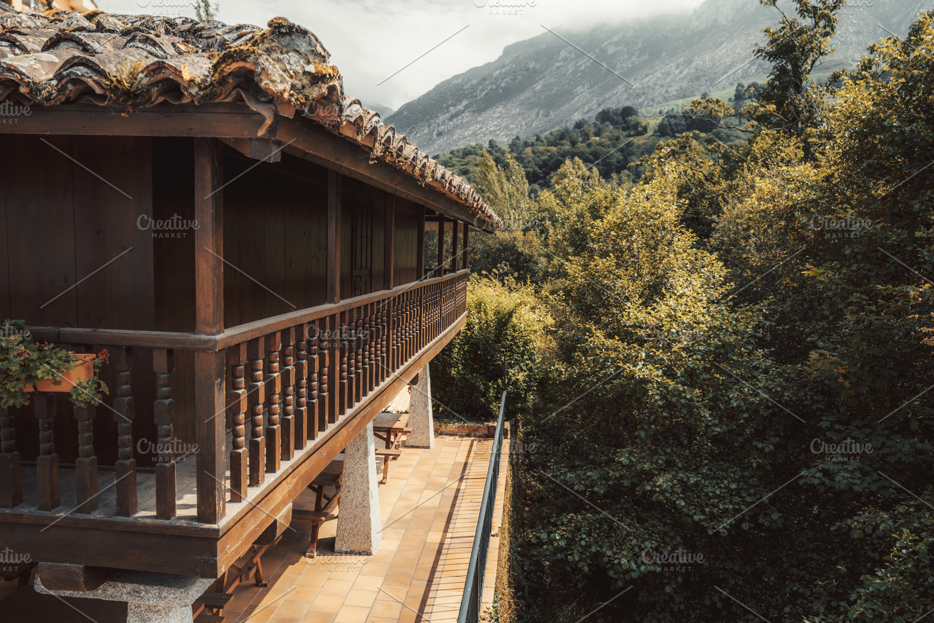 Rustic mountain wooden house, an Architecture Photo by SkyNext