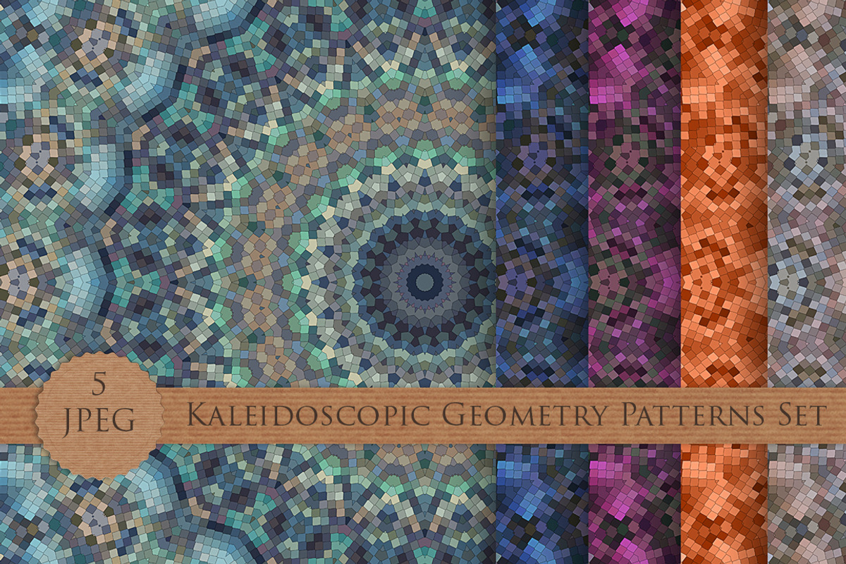 Kaleidoscopic Geometry Patterns Set, a Pattern Graphic by Futurel (Photo 1 of 4)