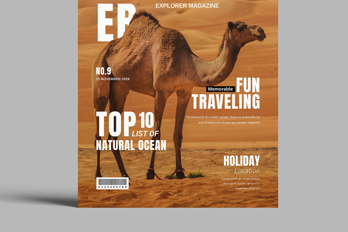 Travel Cover Magazine Template preview 5