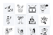 Animated People Celebrating, a Duotone Icon by Prosymbols (Thumbnail 9 of 11)