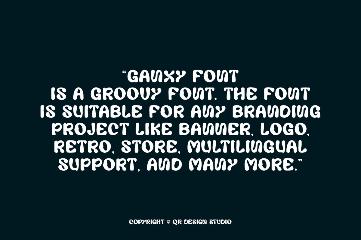 Ganxy - Retro Display Font, a Sans Serif Font by QR Design Studio (Photo 7 of 12)