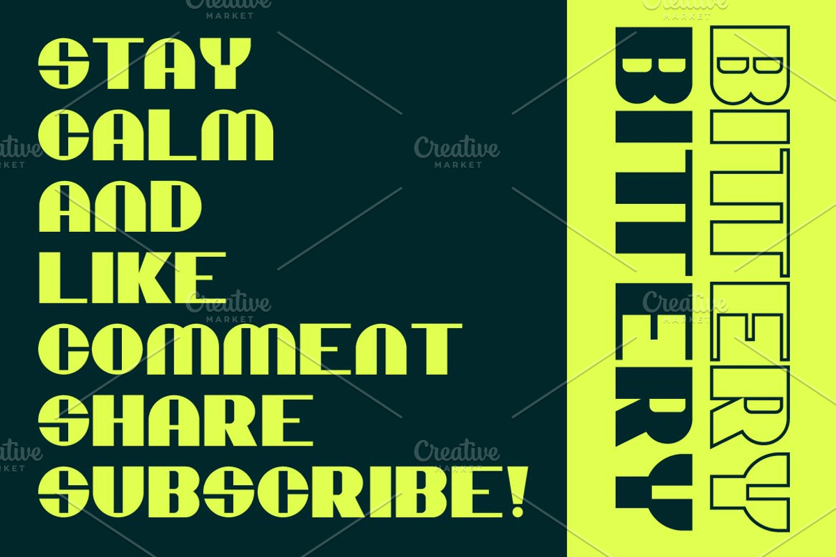 Bittery Strong Font, a Sans Serif Font by Artiveko (Photo 6 of 8)