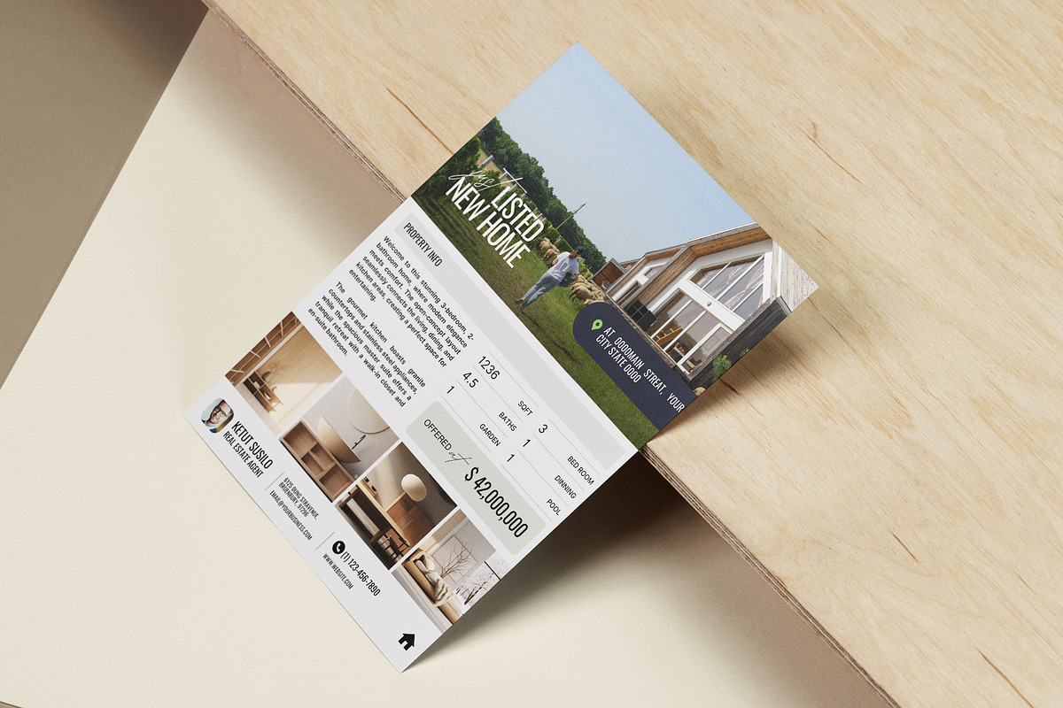 Real Estate Flyer For Marketing, a Flyer Template by Prapti Design (Photo 5 of 10)
