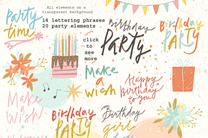 Birthday Clipart, Cards