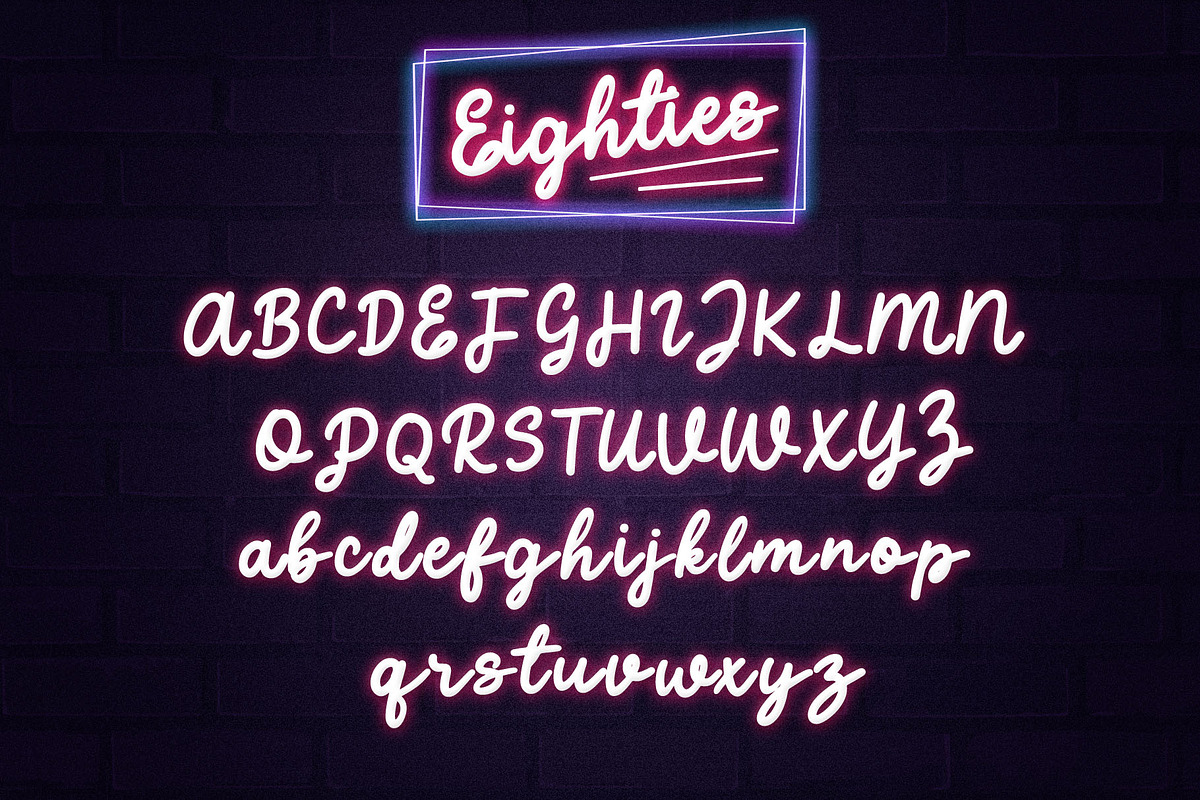 Eighties - Retro Script Font preview 5