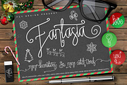 Fantasia Monoline Calligraphy +Bonus, a Script Font by FHFont (Thumbnail 1 of 8)