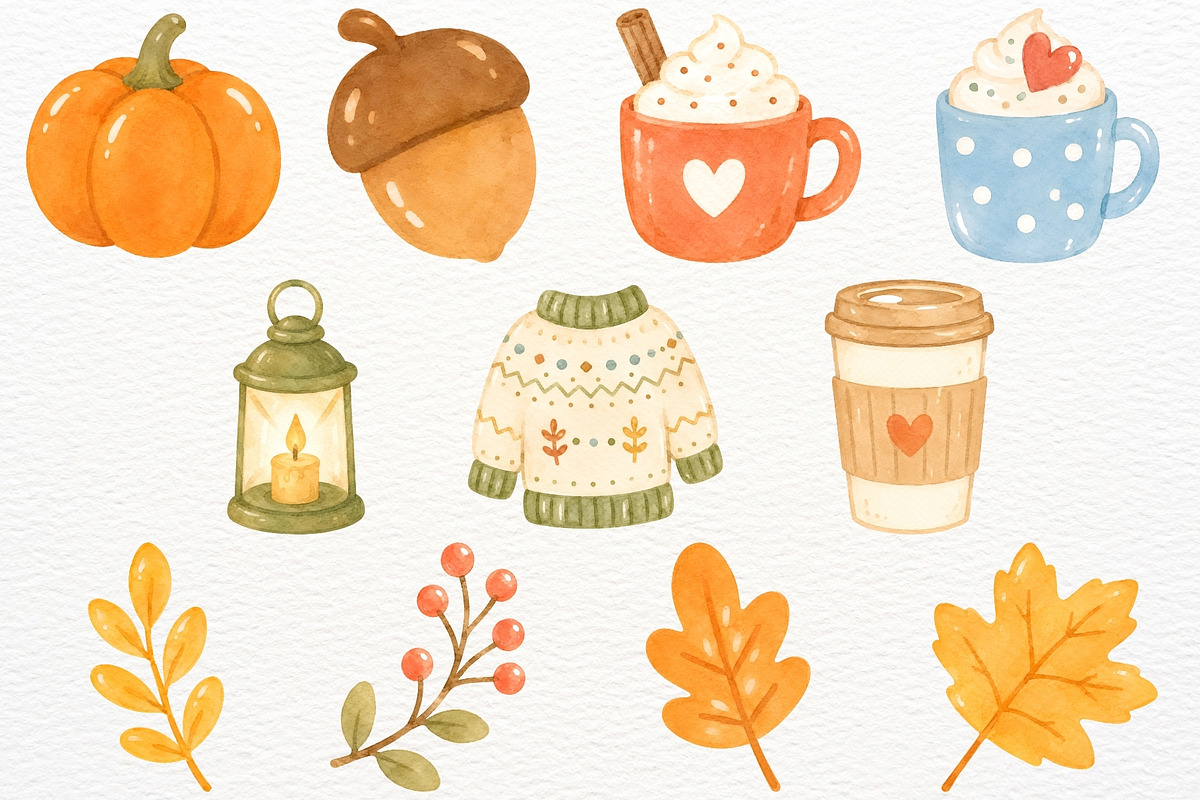 Autumn Corgi Clipart Fall Animal PNG, an Animal Illustration by SugarCloudStudioArt (Photo 5 of 6)