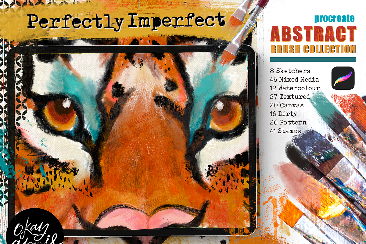 Perfectly Imperfect for Procreate, a Brush Add-On by OkayAnnie Designs (Photo 1 of 16)