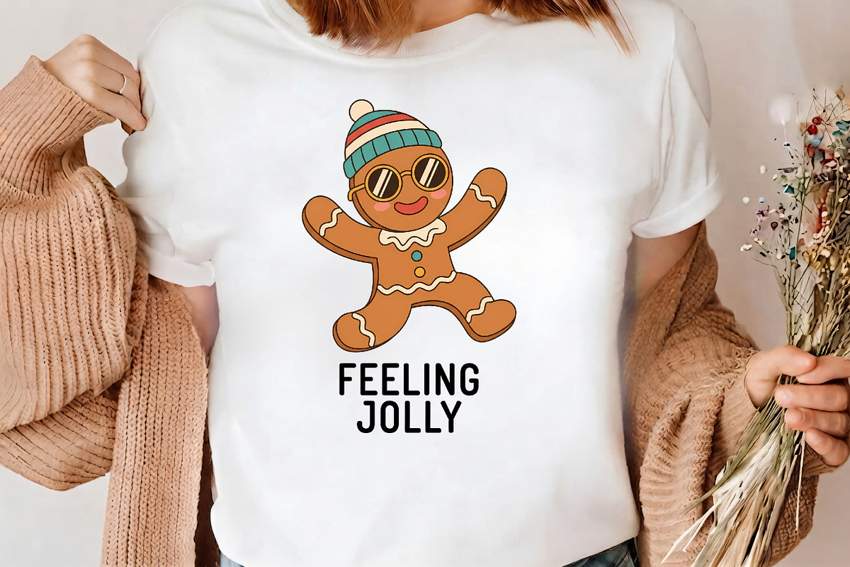 Feeling Jolly Gingerbread PNG Design, a Seasonal Illustration by CrexoraLab (Photo 3 of 4)
