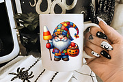 Patchwork Halloween Gnome Clipart, an Illustration by RobertsArt (Thumbnail 4 of 7)