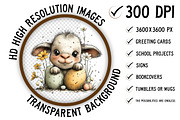 Whimsical Easter Farm Animal Clipart, an Illustration by Craft Nest (Thumbnail 3 of 11)