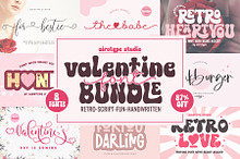 Heart Font Bundle | 8 Love Fonts