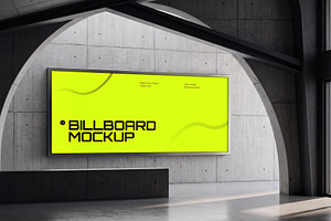 Wall Billboard Mockup
